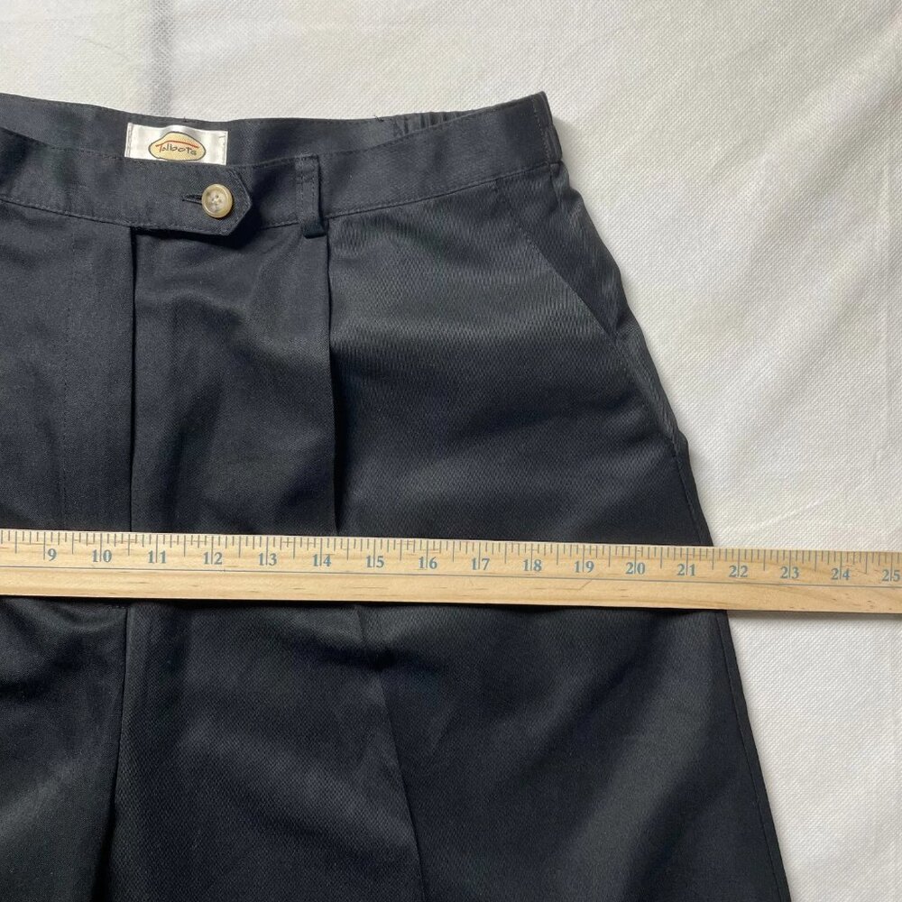 Vintage Talbots Womens Black High Rise Pleated Relaxed Fit Chino Shorts Size 12 - Picture 6 of 9